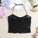 See-Through Lace-Up Backless Small Camisole Top GNZD-51478THD
