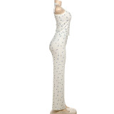 Rib Backless Casual Pajamas Long Pants Set GSLF-K25S72558