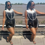 Lapel Sleeveless Tops Two Piece Pants Set CYA-901842