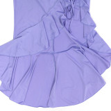 One-Shoulder Irregular Ruffle Long Dress CYA-901905