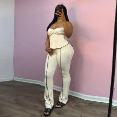 Fashion Sling Tank Top Two Piece Pants Set GSLF-K25S69896