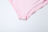 Love Hole Suspender Vest Shorts 2 Piece Set GSLF-K25S63798
