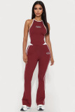 Print Sleeveless Sport Two Piece Pants Set GMJL-XX690