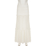 Lace Patchwork Hollow Out Long Skirt GLRF-WDD36398