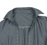 Stripe Lapel Short Sleeve Tie Two Piece Shorts Set AIL-324