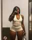 Sleeveless Hot Drill Two Piece Shorts Set QXTF-83043