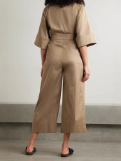 Loose Solid Color Half Sleeve Jumpsuit MK-3217