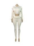 Long Sleeve Patchwork Tight Two Piece Pants Set CH-25033