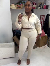 Long Sleeve Patchwork Tight Two Piece Pants Set CH-25033