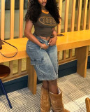 Fashion Loose Denim Milti-pockets Shorts HMS-5591