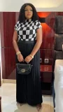 Plaid Print Tops Pleated Wide Leg Pants Suit GZRF-KH-0047