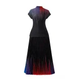 Rainbow Printed Short Sleeve Loose Half Skirt Suit GZRF-KH-0085