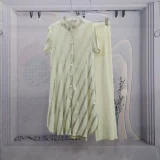 Stripe Short Sleeve Loose Two Piece Pants Set GZRF-KH-0082