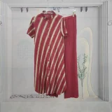 Stripe Short Sleeve Loose Two Piece Pants Set GZRF-KH-0082