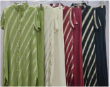 Stripe Short Sleeve Loose Two Piece Pants Set GZRF-KH-0082