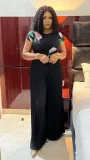 Plaid Print Tops Pleated Wide Leg Pants Suit GZRF-KH-0047