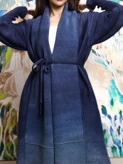 Gradient Color Print Long Coat GZRF-KH-0100