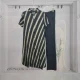 Stripe Short Sleeve Loose Two Piece Pants Set GZRF-KH-0082