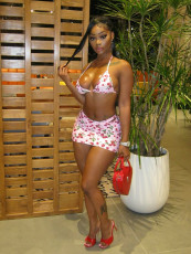 Sexy Print Bikinis Skirt 3 Piece Swimsuit YWXS-K25L680