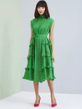 Sleeveless Solid Color Midi Dress GZRF-HY-9069