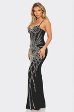 Sleeveless Hot Drill Backless Maxi Dress GOSD-7045