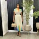 Rainbow Printed Short Sleeve Loose Half Skirt Suit GZRF-KH-0085