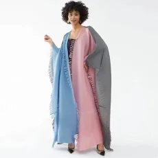 Cardigan Color Block Loose Casual Poncho GZRF-KH-0098