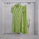 Stripe Short Sleeve Loose Two Piece Pants Set GZRF-KH-0082