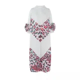 Leopard Print Patchwork Long Sleeve Maxi Dress GZRF-KH-0083