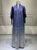 Gradient Color Print Long Coat GZRF-KH-0100