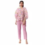 Print Tie Up Tops And Casual Pants Suit GZRF-KH-0041