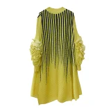 Long Sleeve Stripe Print Midi Dress GZRF-KH-0109