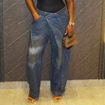 Plus Size Washed Loose Fashion Jeans GYLN-0199