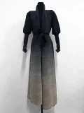 Gradient Color Print Long Coat GZRF-KH-0100
