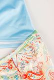 Sexy Print Sling Backless Maxi Dress YWXS-K25L395