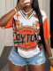 Loose Print Sport Short Sleeve T Shirt YWXS-K25L248