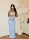 Letter Print Sleeveless Maxi Dress YWXS-K25L336