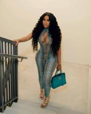 Hollow Out Animal Print Halterneck Jumpsuit YWXS-K25L204