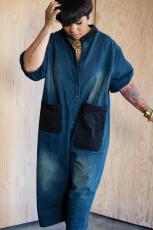Plus Size Vintage Long Sleeve Loose Jumpsuit GYLN-0302