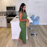Plus Size Tie Wrap Slim Wide Leg Pants Two Piece Set NY-11081