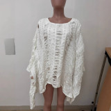 Fashion Loose Poncho Denim Top LSD-2494