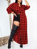 Casual Plaid Print Long Shirt GLF-10020