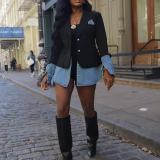 Casual Patchwork Long Sleeve Blazer OD-8749