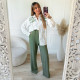 Casual Print Long Sleeve Shirt Pants Suit SHD-9753