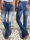 Casual Patchwork Micro Flare Jeans GXJF-601099683446837
