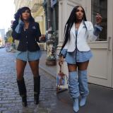 Casual Patchwork Long Sleeve Blazer OD-8749