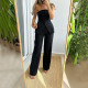Sexy Wrap Chest Blazer Two Piece Pants Set SHD-9709