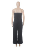 Sexy Wrap Chest Blazer Two Piece Pants Set SHD-9709