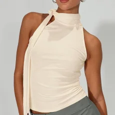 Solid Color Off Shoulder Slim Tank Top GPKJ-KJ26111