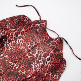 Leopard Print Long Sleeve Backless Jumpsuit GDSF-D25JP243